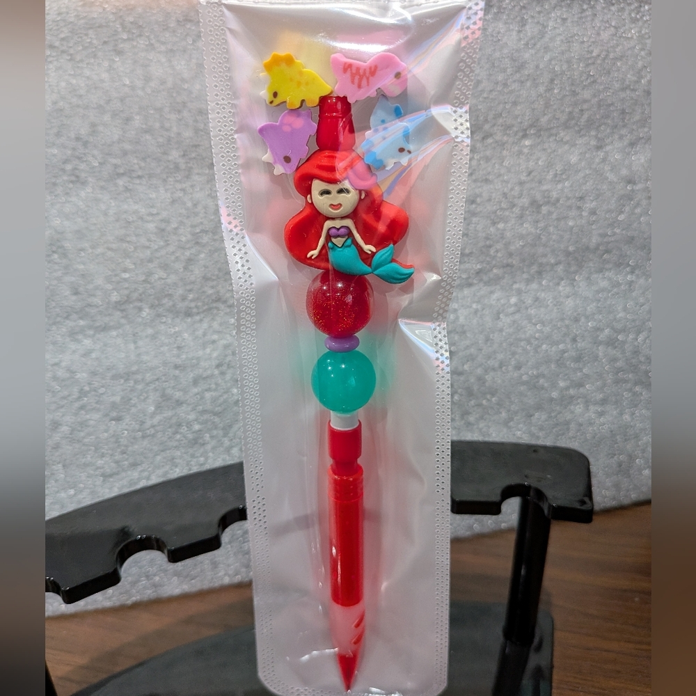 Colorful Mermaid Themed Pencil w/ Mini Erasers